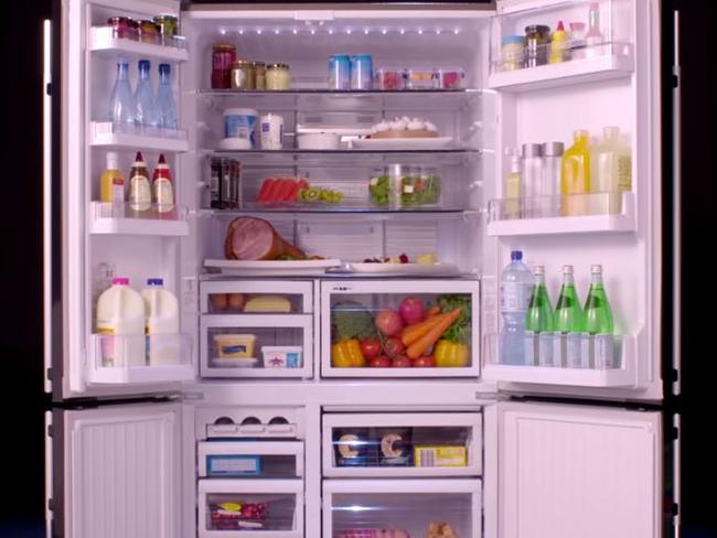 The latest fridges are compartmentalised for optimum storage.