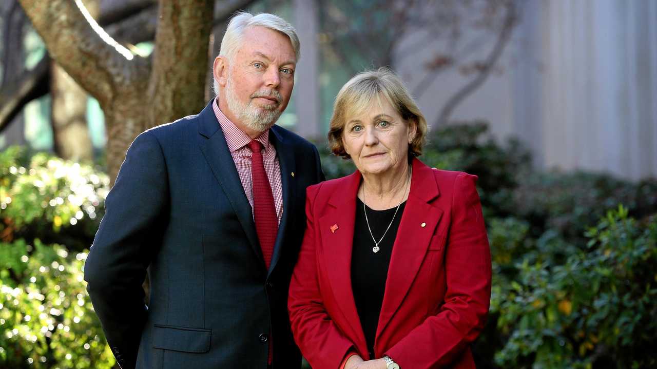 Justice campaigners Bruce and Denise Morcombe at Parliament House in Canberra. Picture: Kym Smith