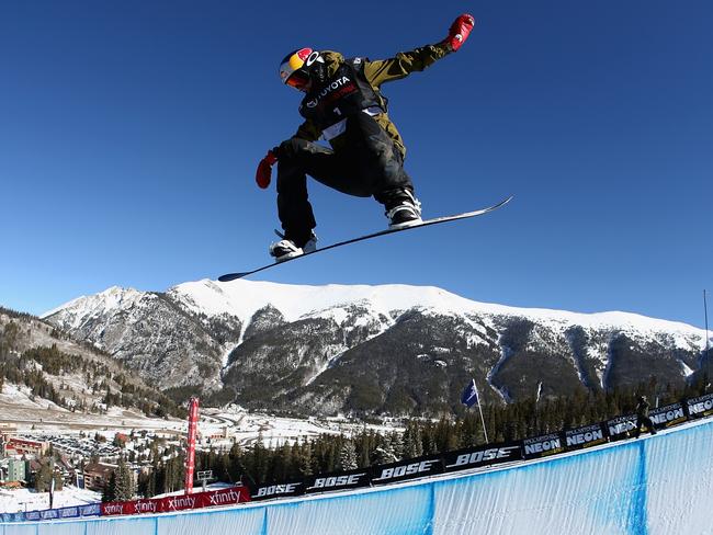 Scotty James of Australia competes in the finals of the FIS Snowboard World Cup 2018 Men's Snowboard Halfpipe at Copper Mountain, Colorado.