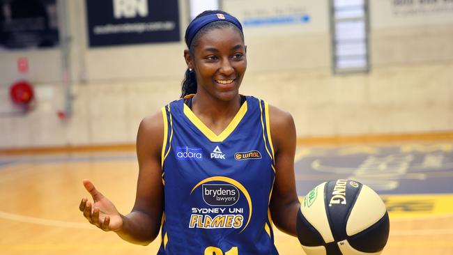 Sydney University Flames basketballer Asia Taylor is makinh her mark.