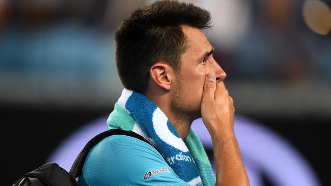 Bernard Tomic lost his opening round clash against Marin Cilic