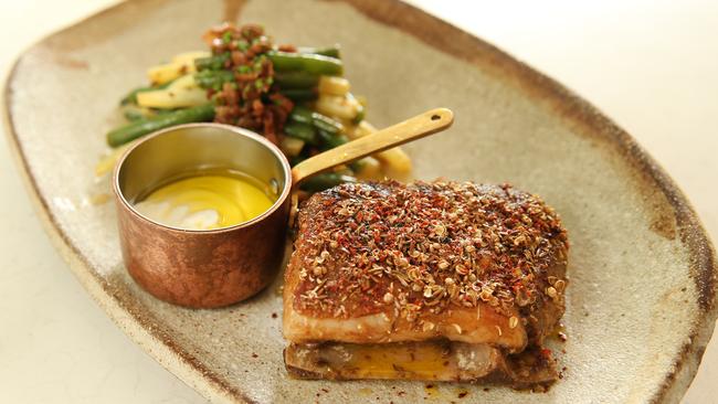 The lamb shoulder dish at Nour restaurant on Crown St in Surry Hills. Picture: Richard Dobson