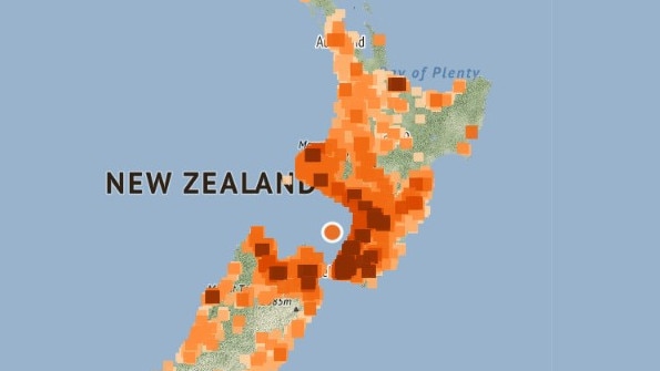 GeoNet recorded a 6.1 magnitude earthquake north of Wellington. Picture: Twitter (GeoNet)