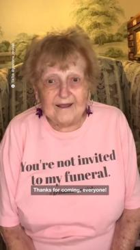 Grandma Shares Hilarious Video She Wants Played at her Funeral