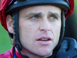 Jockey Danny Nikolic after bringing home Ramornie Handicap winner Pinwheel.