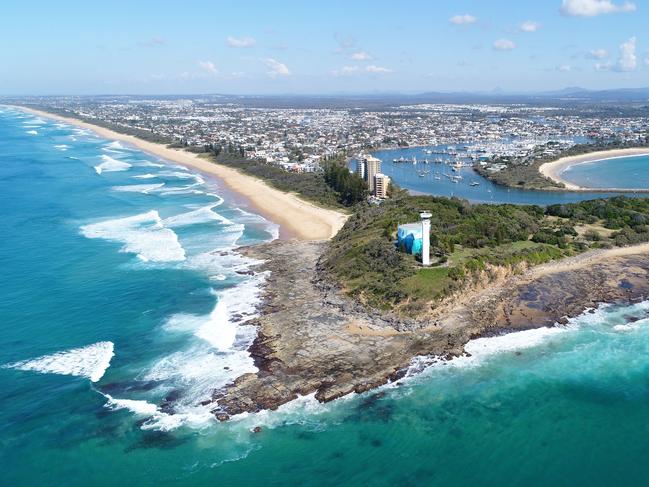 DRONE: Aerial photo of Point Cartwright, Sunshine Coast.