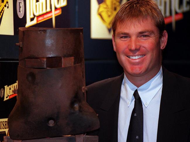 The great Shane Warne after being named captain of Victoria's Bushrangers in 1998.