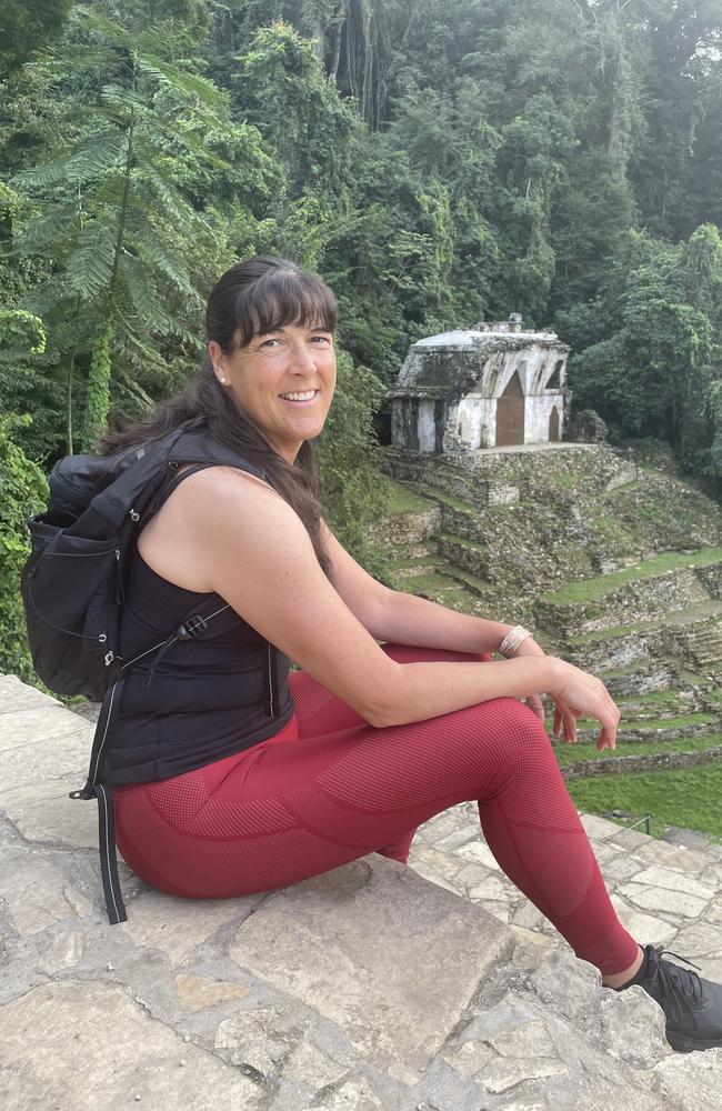 Jacinta Da Silva at the archaeological site of Palenque Palenque State of Chiapas Mexico in January 2025. Picture: Supplied.