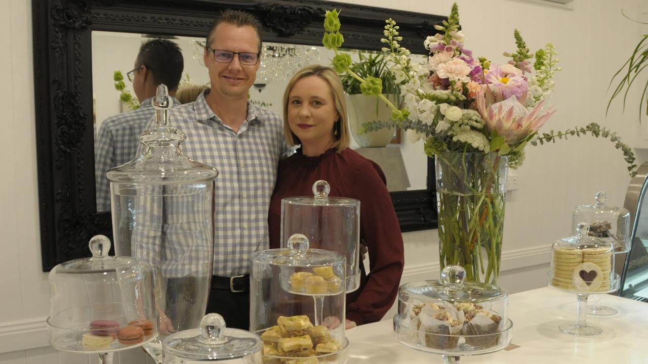 CAFE OWNERS: Husband and wife team Simon and Renee Desmarchelier own the Kingfishers Cafe and Restaurant and 95 Mary Street venue. Picture: Rhylea Millar