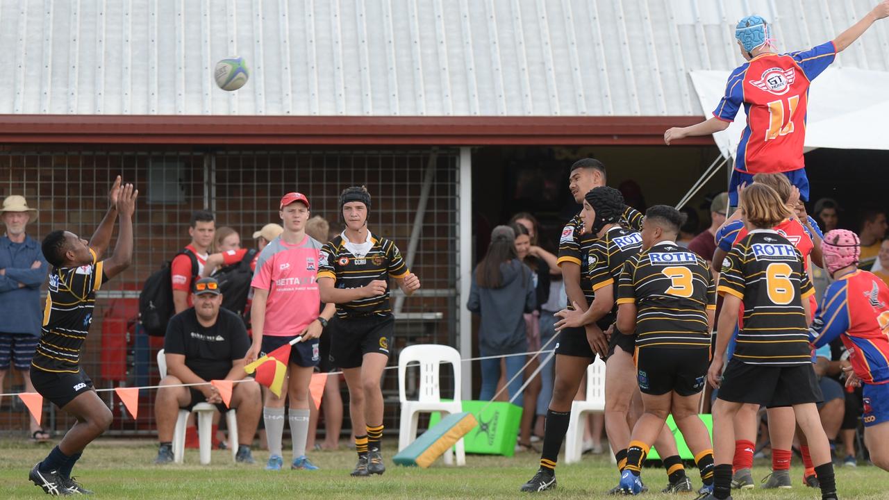 Cap Coast and Nogoa Red Claws played out a thriller in the under-16 grand final. Photo: Jann Houley