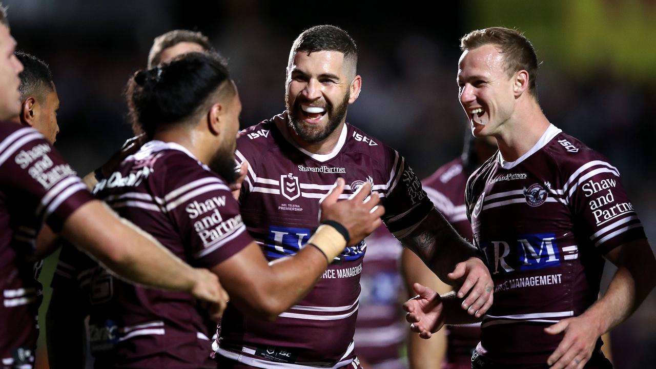 Manly scored six tries to two to beat the Tigers at Lottoland.