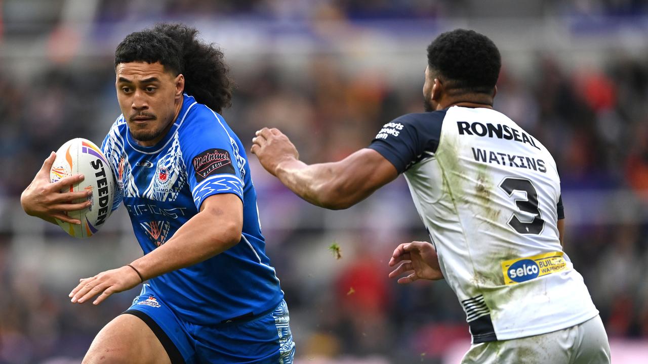 Samoa’s Kelma Tuilagi will be hoping to crack the Sea Eagles’ pack in 2023. Picture: Getty