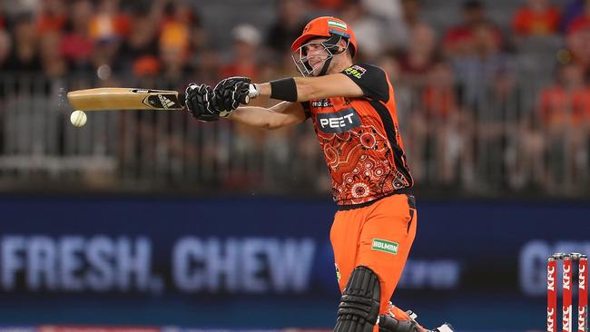 Liam Livingstone was in red-hot form for the Scorchers. Picture: Getty Images