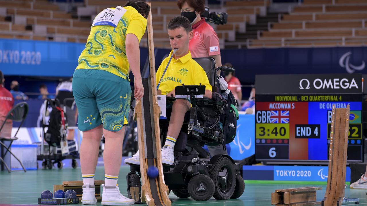 Daniel Michel won Australia’s first boccia medal in 25 years. Picture: Koki Nagahama/Getty