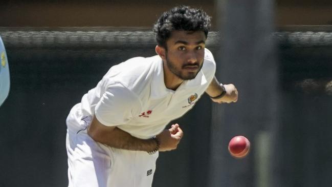 Cricket Southern Bayside, Dingley v Mordialloc. Mordialloc bowler Insaf Iqbal. Picture: Valeriu Campan