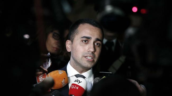 Diplomatic spat: Luigi Di Maio yesterday. Picture: AP