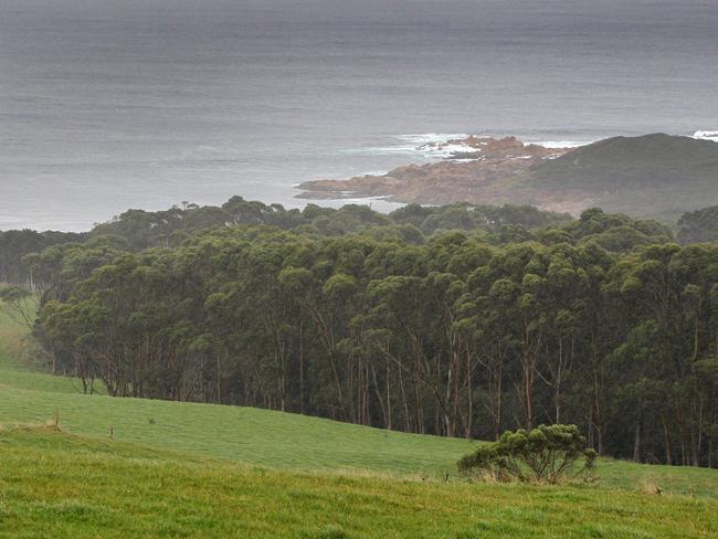 The site of a proposed wind farm at Granville Harbour on the state’s West Coast.