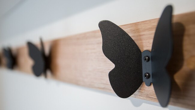 Nature-inspired coat hooks at Mt Field Retreat. Picture: Greg Power