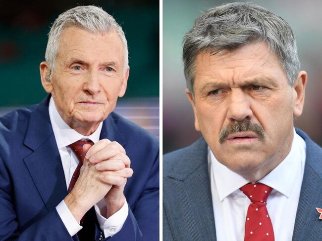 Bruce McAvaney and Brian Taylor. Photos: Supplied/AAP