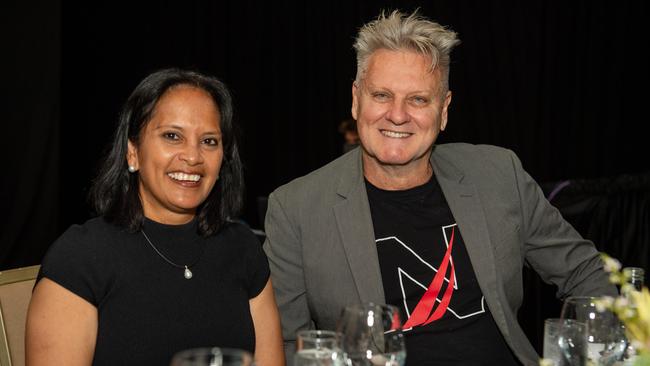 Gary Strachan and Oly Carlson at the NT News Futures Northern Territory forum 2024. Picture: Pema Tamang Pakhrin