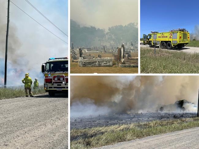 Story art - West Mackay fire near Hume St, November 7, 2024. Picture: Fergus Gregg