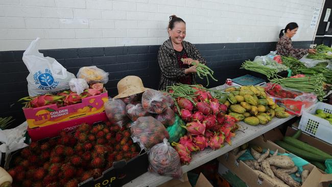 Fresh produce on display at Rapid Creek Market. Picture: Darcy Fitzgerald