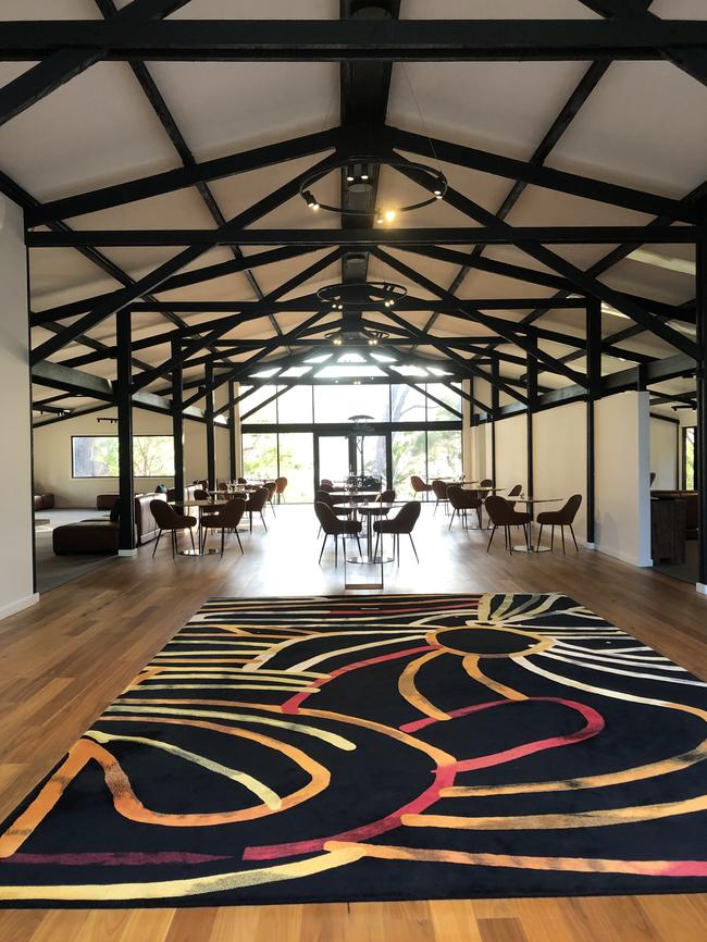 The cavernous dining hall at Marramarra Lodge.