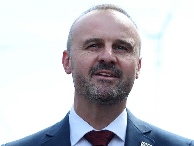 ACT Chief Minister Andrew Barr became the first state or territory leader to personally benefit from same-sex marriage laws just last week. Picture: Kym Smith