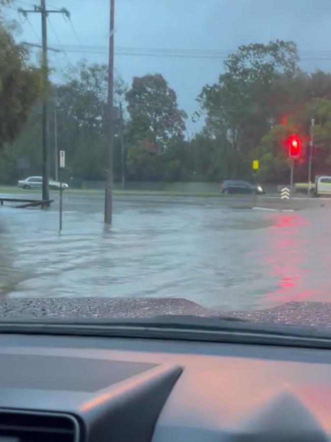 Currumbin resident Quintin Bennett shared a video of flash flooding in Currumbin and Currumbin Waters on Friday morning. Photo: Quintin Bennett