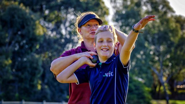 Tom Roach during training with coach Niki Johansen. Photo Luis Enrique Ascui