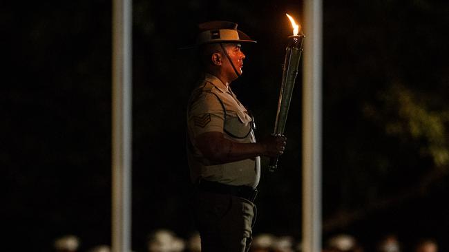 109 years after the Gallipoli landings, Territorians gather in Darwin City to reflect on Anzac Day. Picture: Pema Tamang Pakhrin