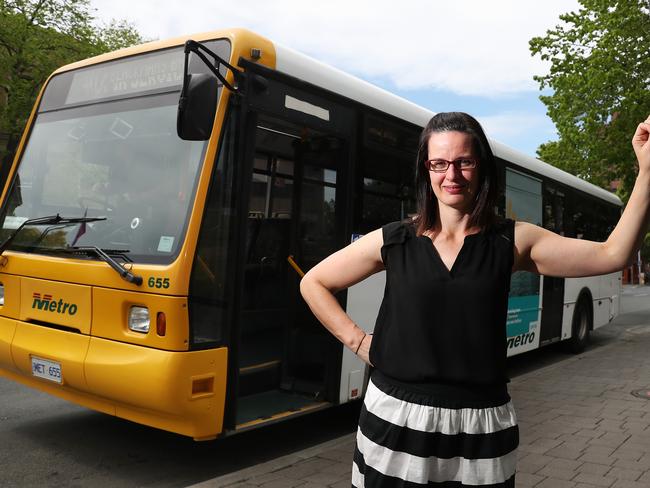 Dr Verity Cleland who is a researcher at the Menzies Institute for Medical Research. She is looking for people to be in a study about the health benefits of using buses. Picture: NIKKI DAVIS-JONES