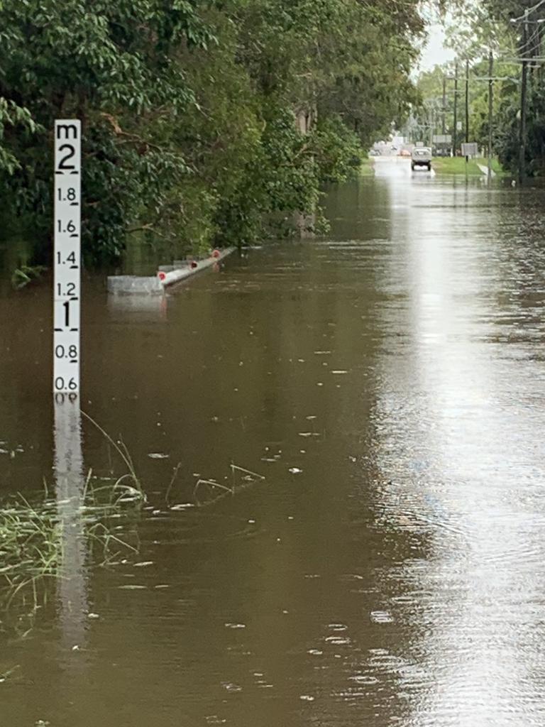 Molle Rd at Ransome is under water. Picture: Brayden Heslehurst