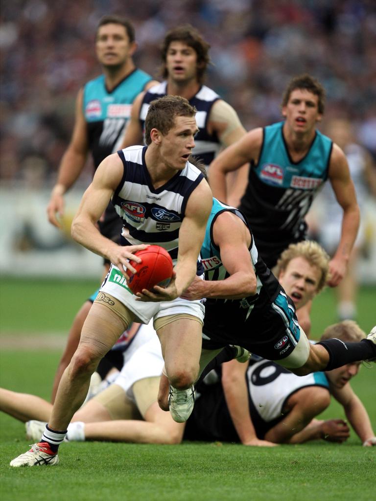 Selwood in action during the grand final of his debut season in 2007.