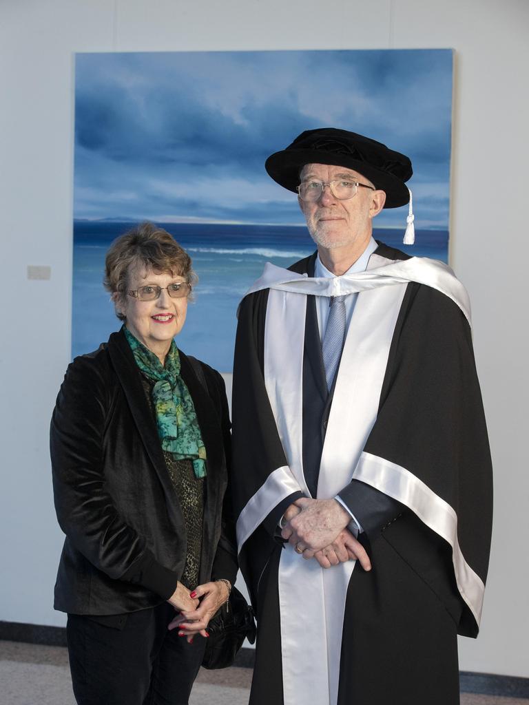 UTAS Graduation at the Hotel Grand Chancellor Hobart, Noel and Sharn Davies of Hobart. Picture: Chris Kidd