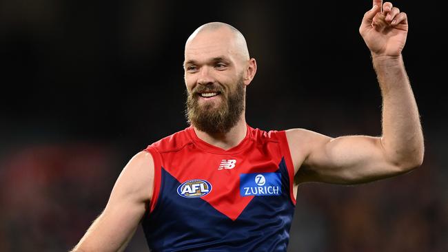 Skipper Max Gawn was the star of the Demons on Saturday. Picture: Quinn Rooney/Getty Images