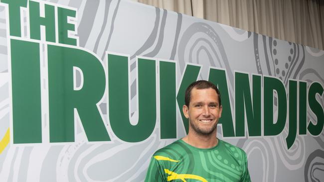 Harley Ingleby a the launch of the national surf team's new name - the Irukanjis . Photo: Ethan Smith/ Surfing Australia