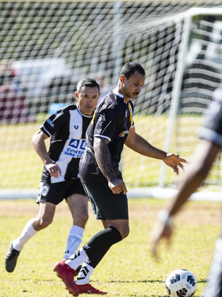 Joshua Spruill of West Wanderers against Willowburn in U23 men FQ Darling Downs Presidents Cup football at West Wanderers, Sunday, July 24, 2022. Picture: Kevin Farmer