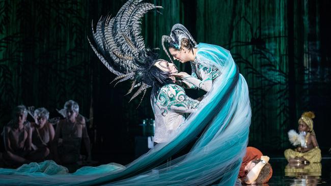 Aryeh Nussbaum Cohen and Rachelle Durkin in A Midsummer Night's Dream opera at the Adelaide Festival 2021. Picture Tony Lewis