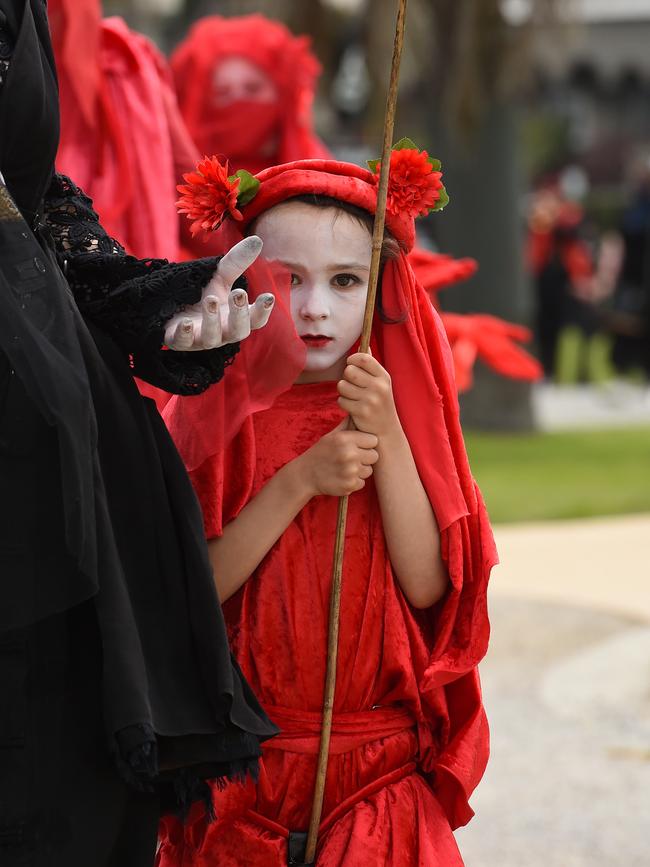 A young protester at the rally. Picture: Josie Hayden