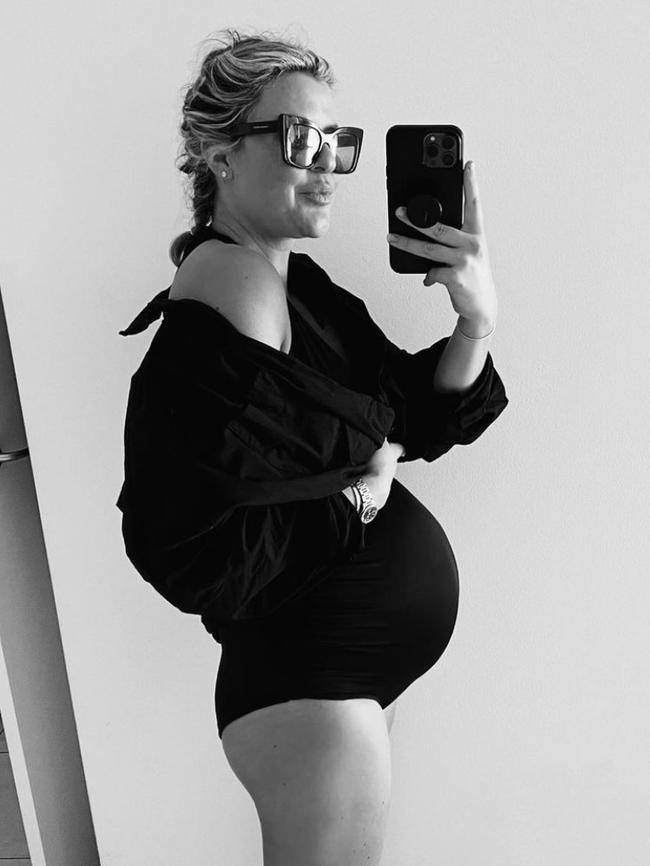 Emma Hawkins pregnant with her third child. Pic: Instagram