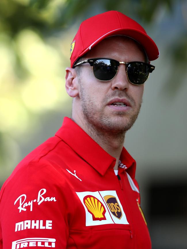 Ferrari’s Sebastian Vettel has already left Melbourne. Picture: Mark Thompson/Getty