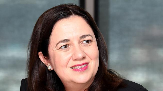 **RETRANSMISSION CAPTION CORRECTION FOR ID: 20171127001325452642 - CORRECTING SPELLING** Queensland Premier Annastacia Palaszczuk speaks during a meeting with the Local Government Association of Queensland in Brisbane, Monday, November 27, 2017. (AAP Image/Bradley Kanaris) NO ARCHIVING