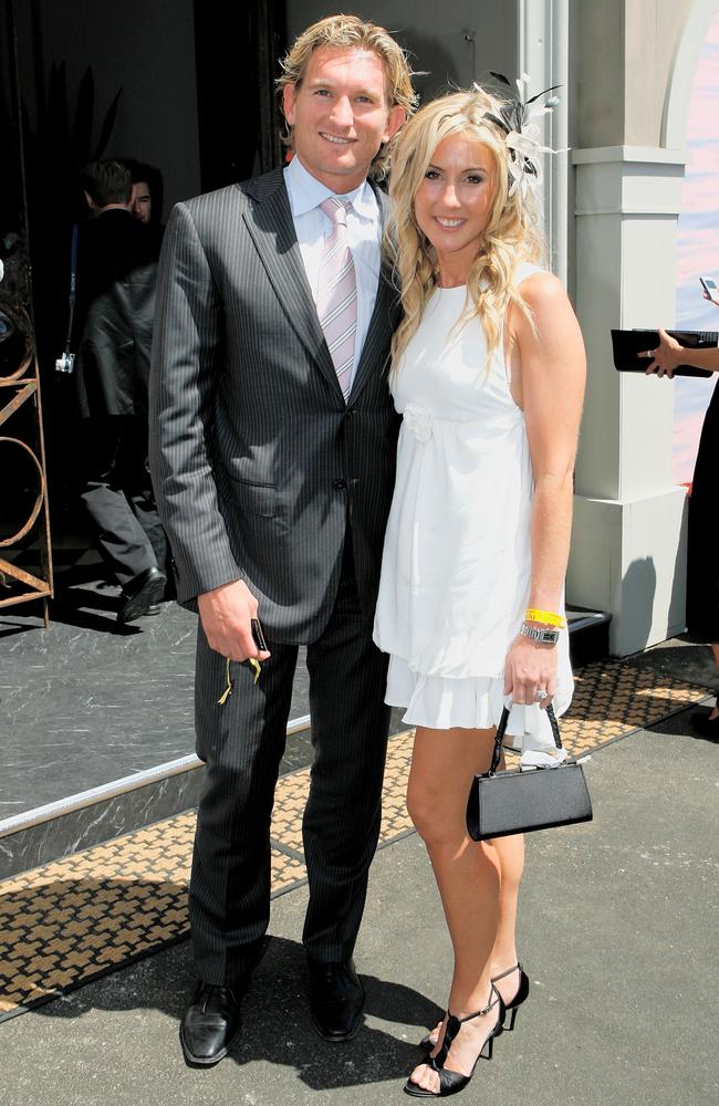 James and Tania Hird at the Melbourne Cup Carnival in 2007. Picture: Simon Fergusson/Getty Images