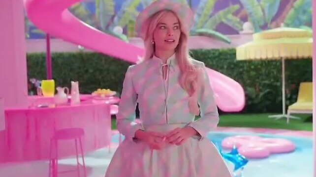 The actress reveals there is no water or other elements in Barbie land. Picture: YouTube