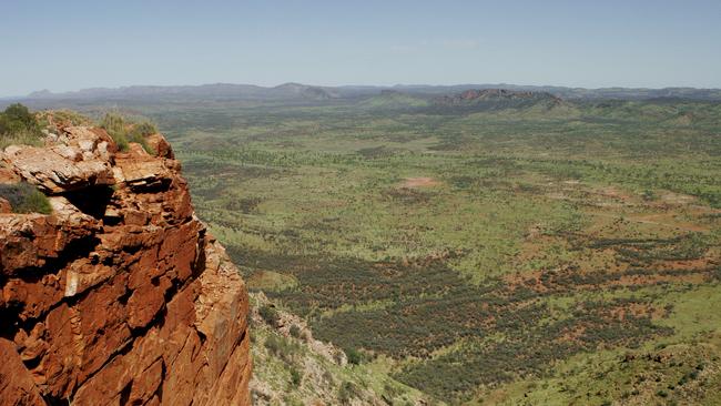 Looking from the top of Mt Gillen near Alice Springs. Hikers will be banned from climbing it from March 1, 2021. Picture: Phil Williams