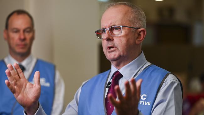 CANBERRA, AUSTRALIA, NewsWire Photos. OCTOBER 14, 2023: AEC Commissioner Tom Rogers holds a press briefing at the Museum of Australian Democracy at Old Parliament House in Canberra. Picture: NCA NewsWire / Martin Ollman