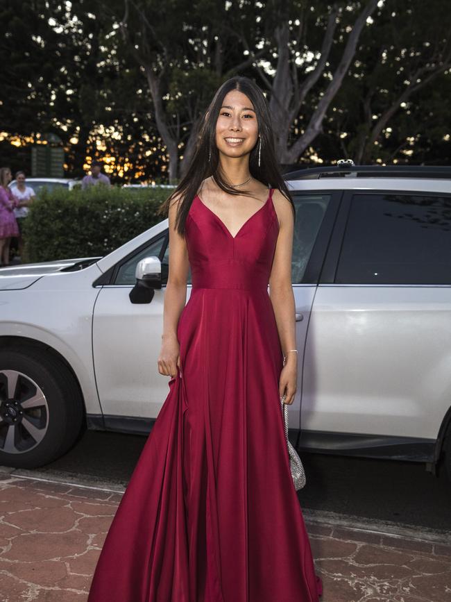Erika Smeath at Centenary Heights State High School formal at Picnic Point, Friday, November 20, 2020. Picture: Kevin Farmer