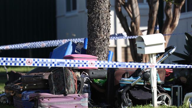 The crime scene at Bertha St, Merrylands. Picture John Grainger