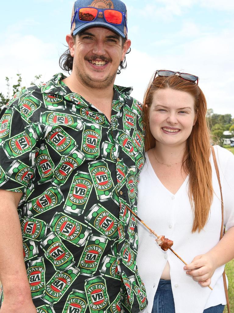 Tom Lasker and Alicia Ellis. Meatstock Festival, Toowoomba showgrounds. April 2022